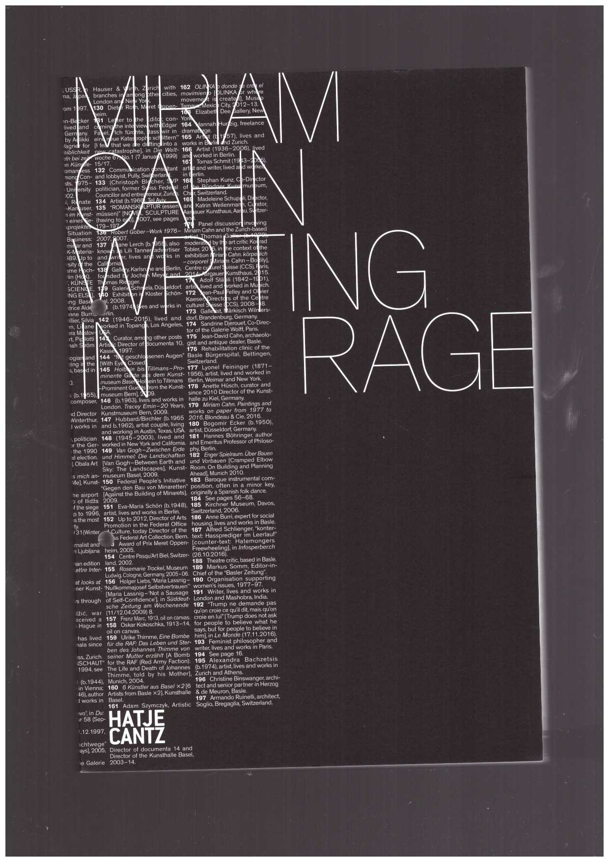 CAHN, Miriam - Writing in Rage