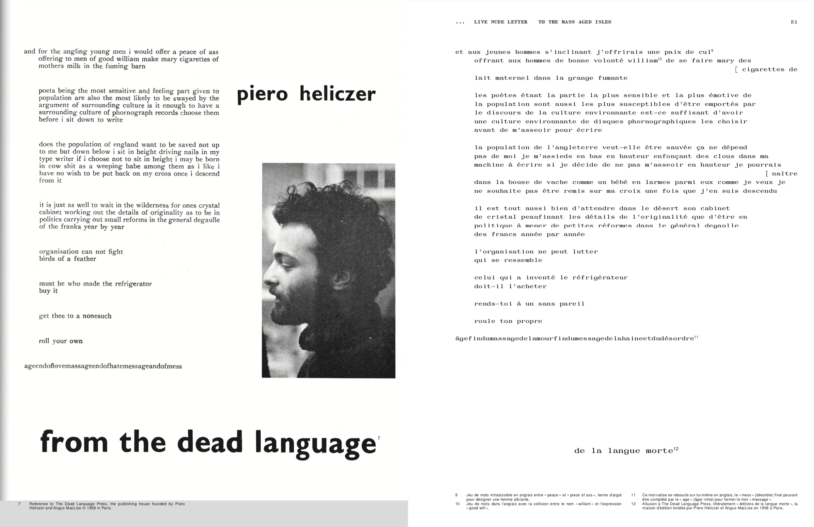 HELICZER, Piero; THOREL, Benjamin (ed.); VINET, Sophie (ed.) - Piero Heliczer. Poems & Documents / Poèmes & Documents
