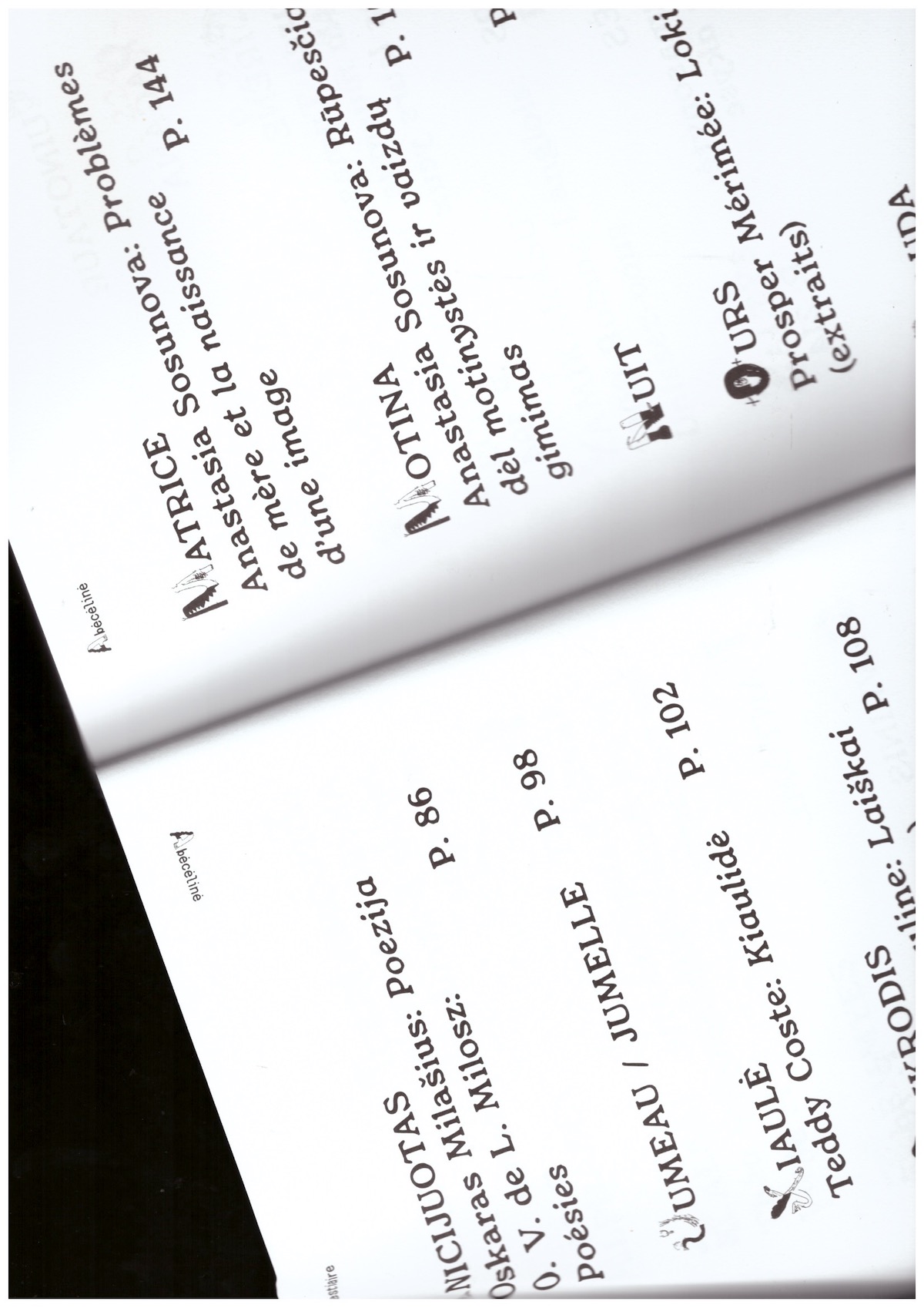 PRANCKŪNAITĖ, Gailė; ROBINE-LANGLOIS, Théo; THOREL, Benjamin; VOIDA, Marek; ZUBAITĖ-BUNDZĖ, Justina (eds.) - Alphabestiaire / Abėcėlinė