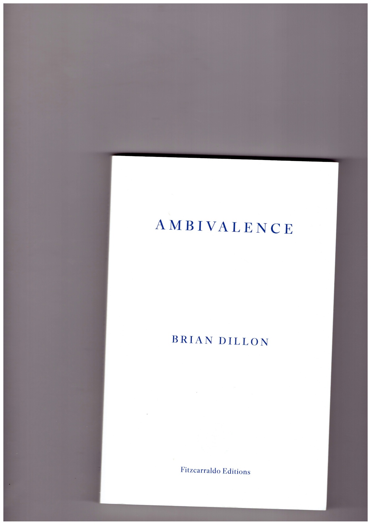 DILLON, Brian - Ambivalence