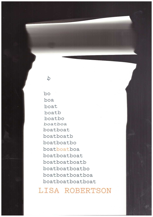 ROBERTSON, Lisa - Boat (Coach House Books)