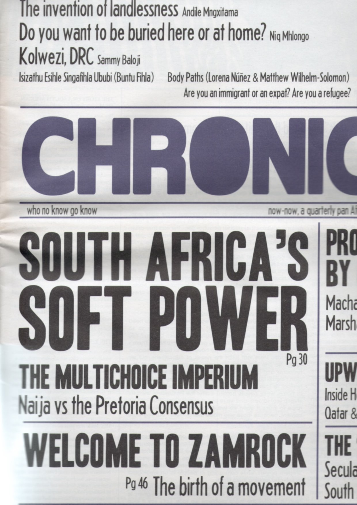 EDJABE, Ntone (ed.) - The Chimurenga Chronic (April 2013)