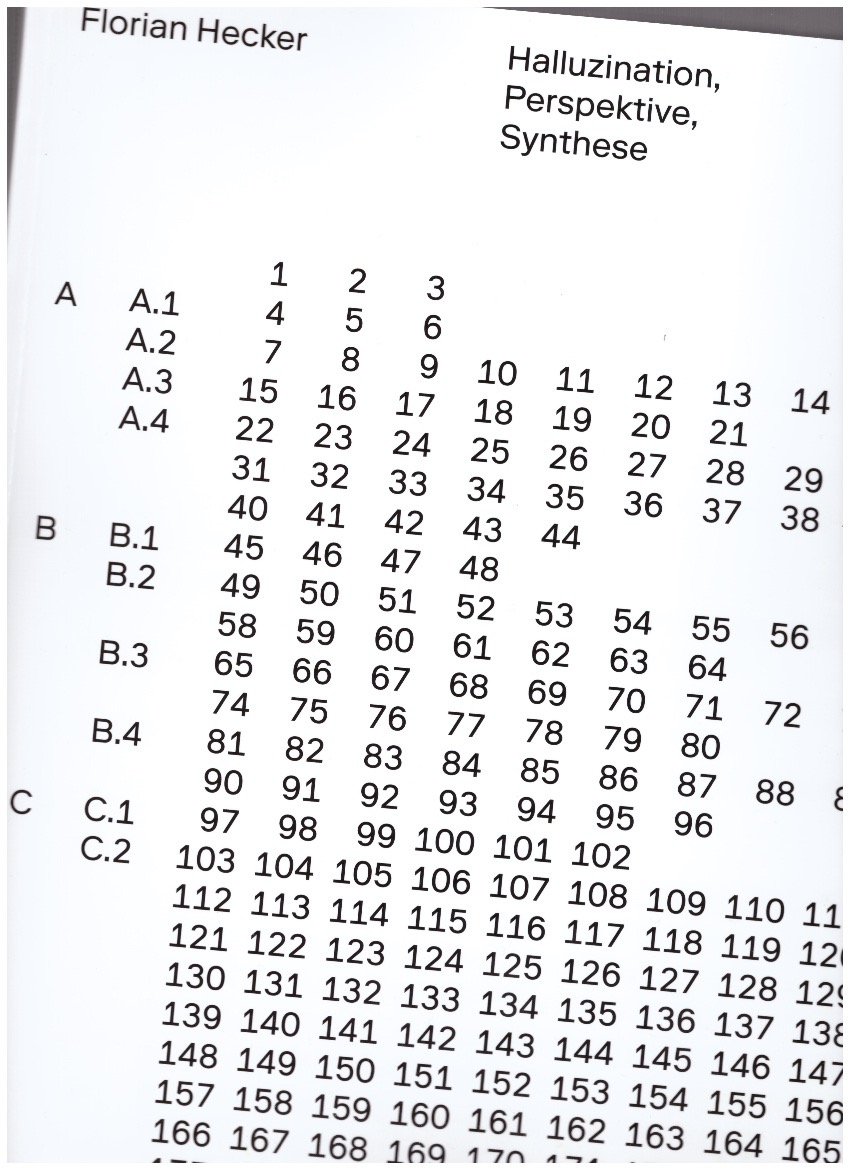 HECKER, Florian - Halluzination, Perspektive, Synthese