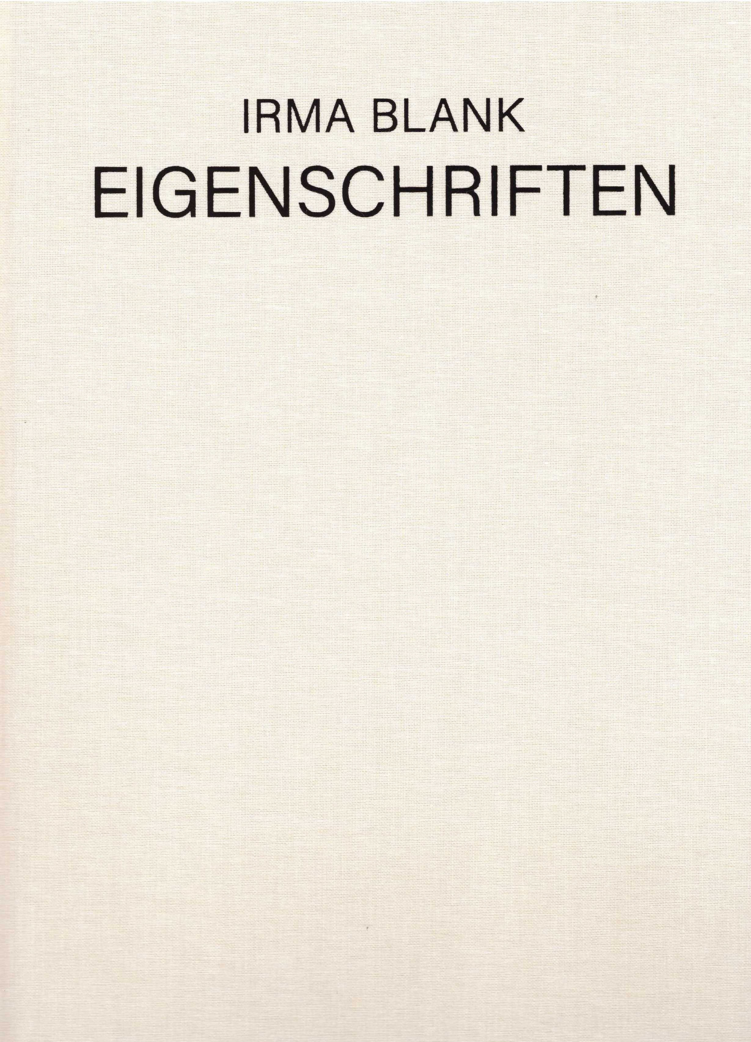 BLANK, Irma  - Eigenschriften