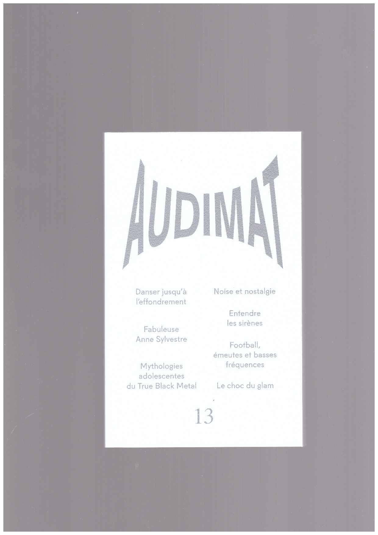 HEUGUET, Guillaume; MENU, Étienne (eds.) - Audimat #13