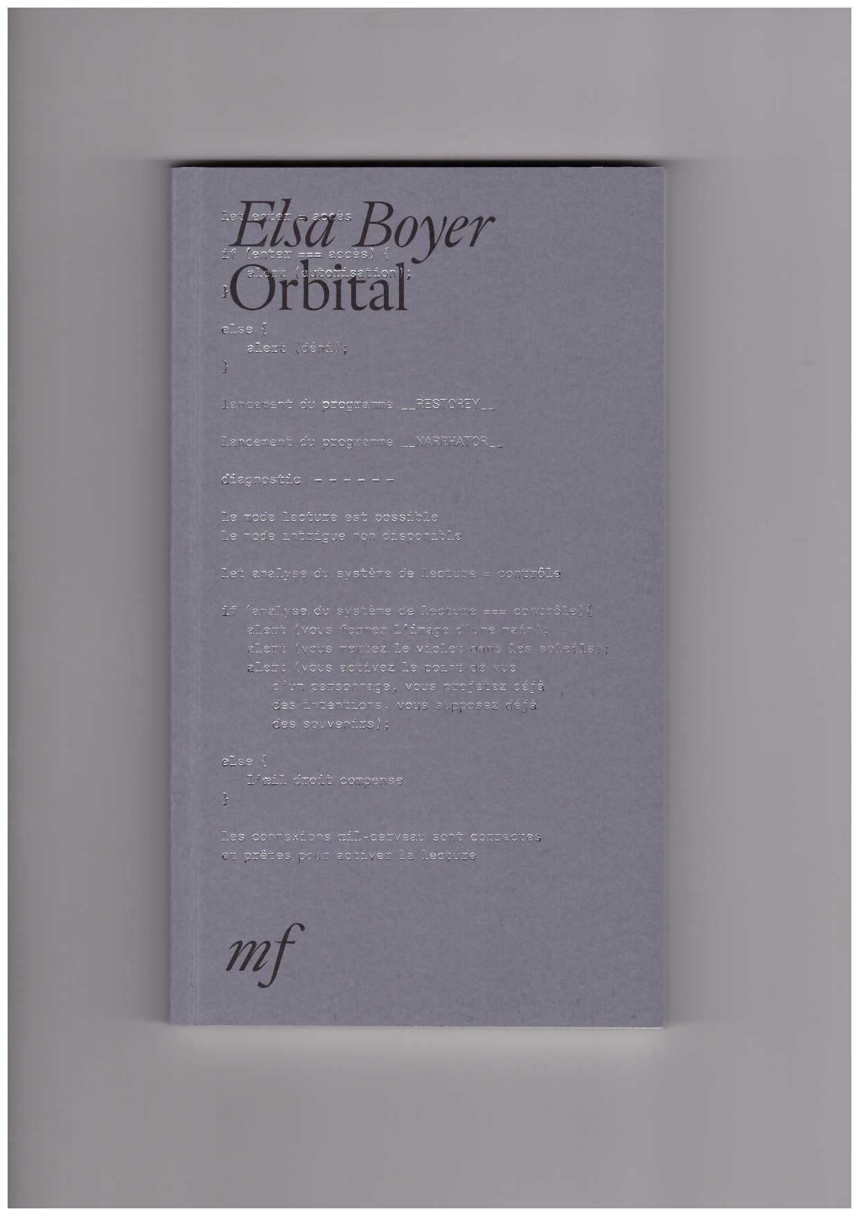 BOYER, Elsa - Orbital