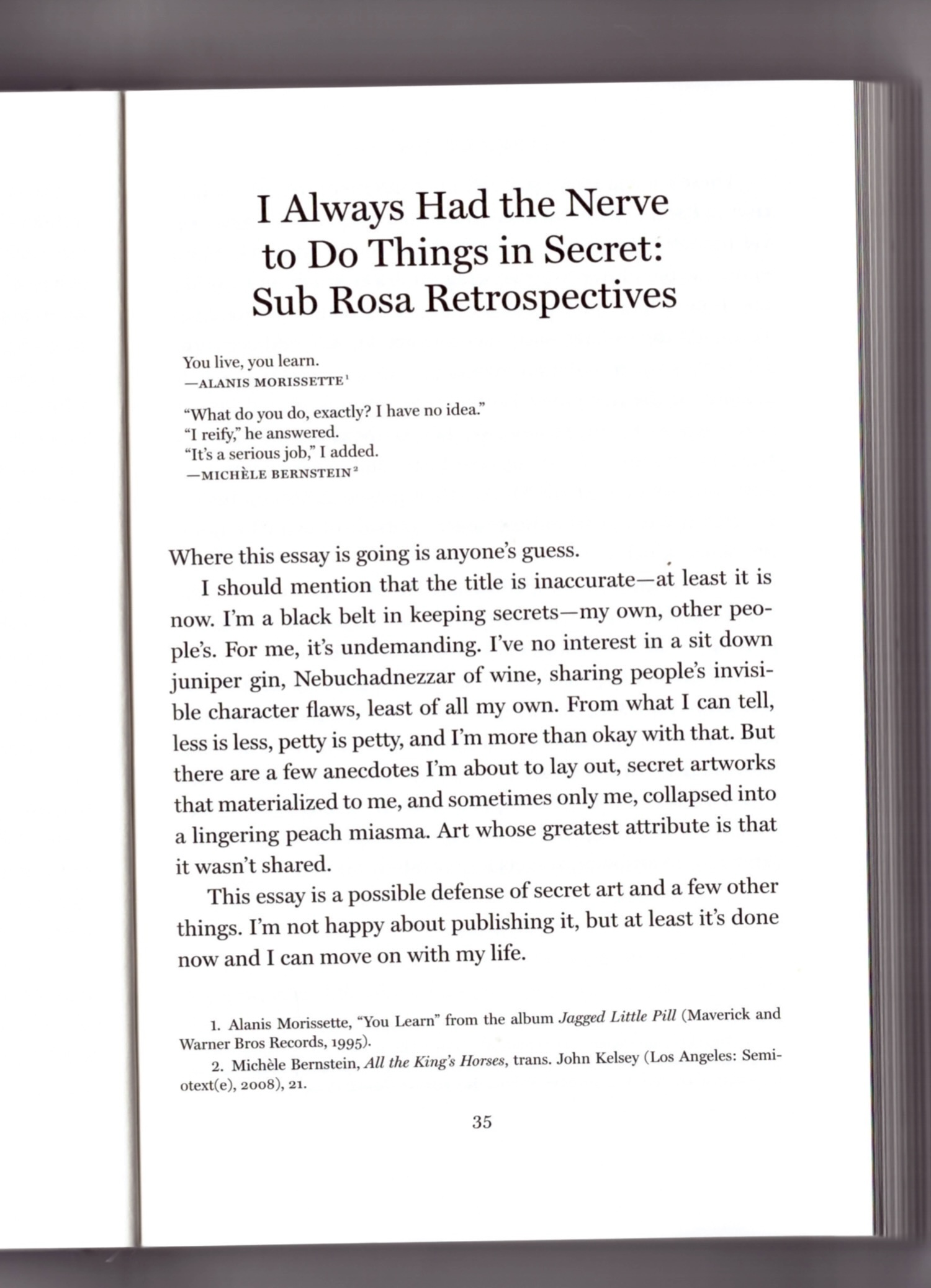 HOY, Estelle - saké blue. Selected Writings