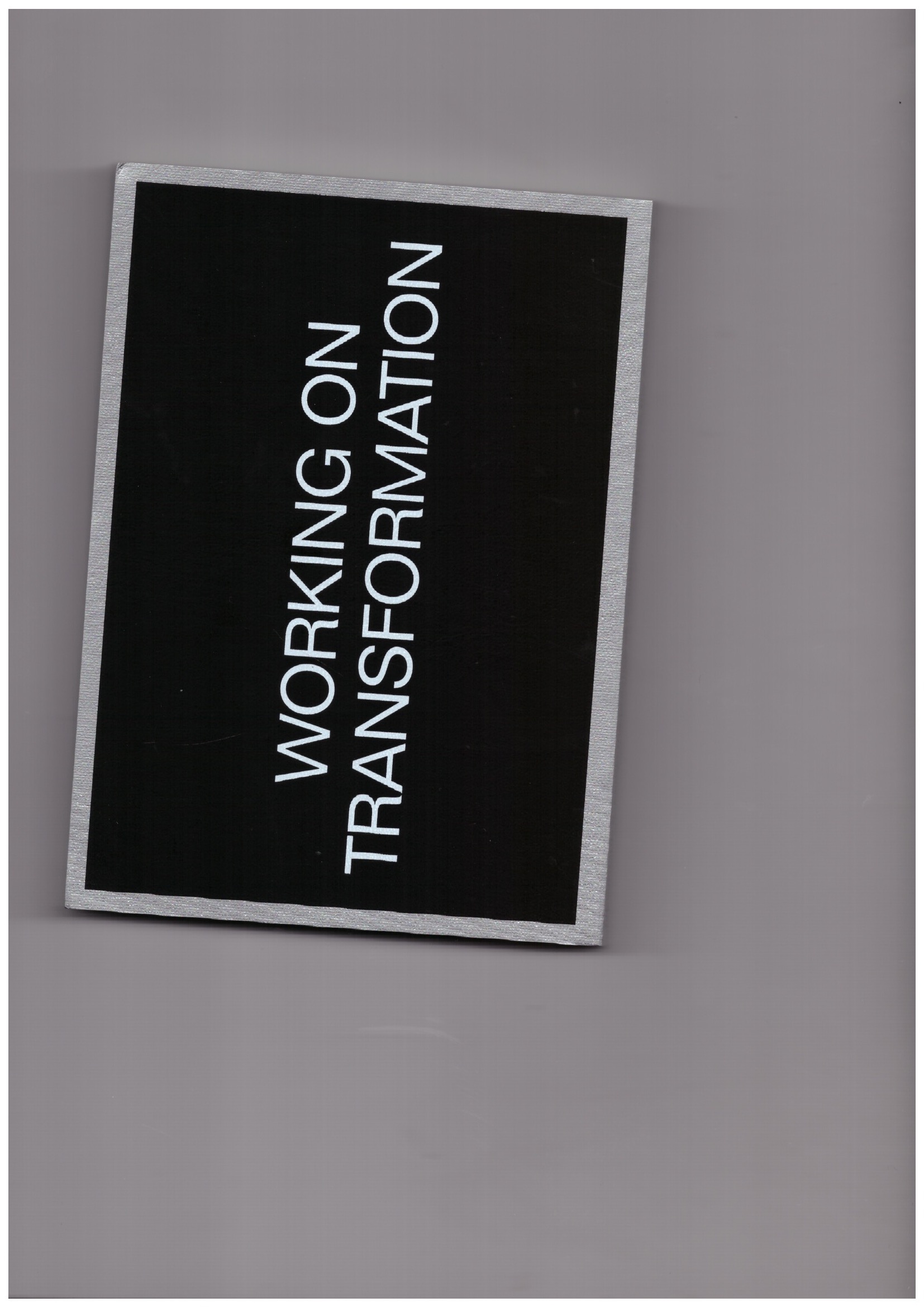 PERSYN, Freek; FINK, Lukas; SCHAEBEN, Charlotte; McGRATH, Rory (eds.) - Working on Transformation