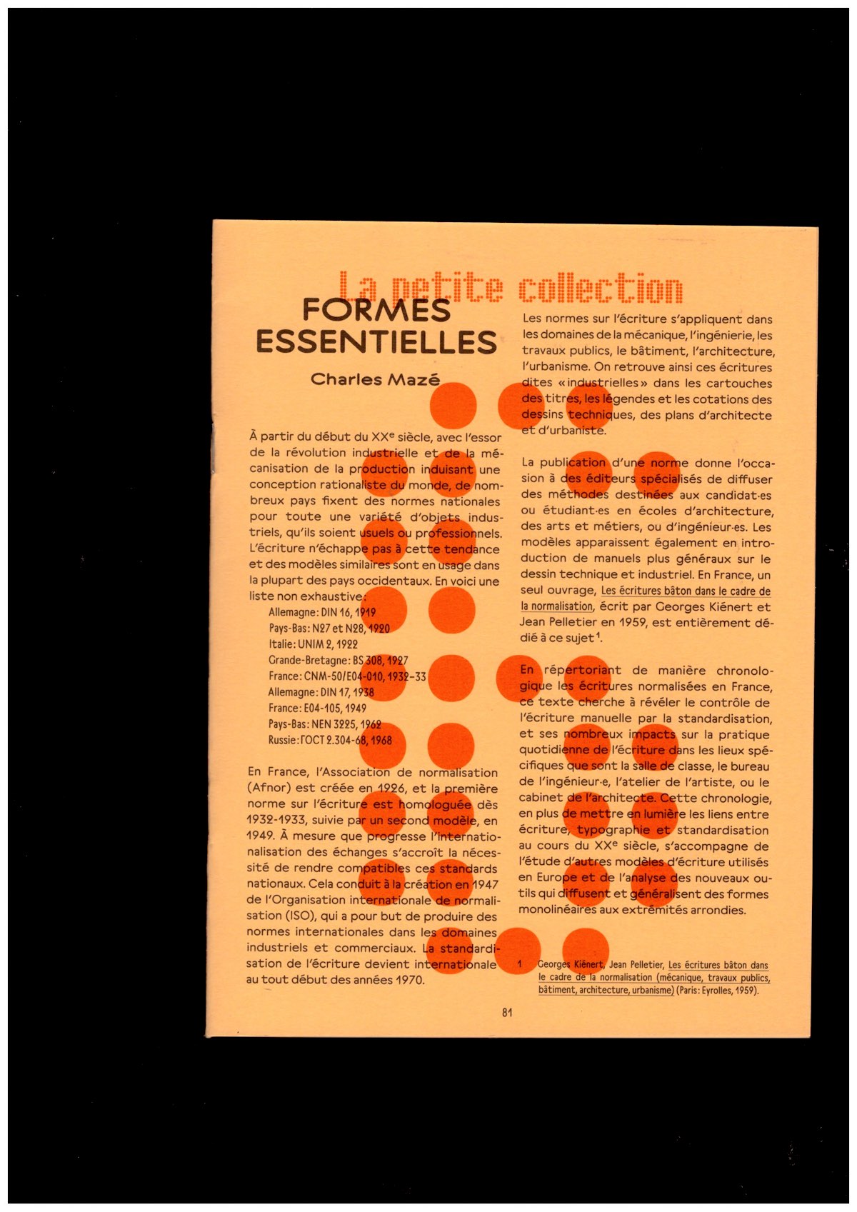 MAZÉ, Charles - La petite collection #6: Formes essentielles