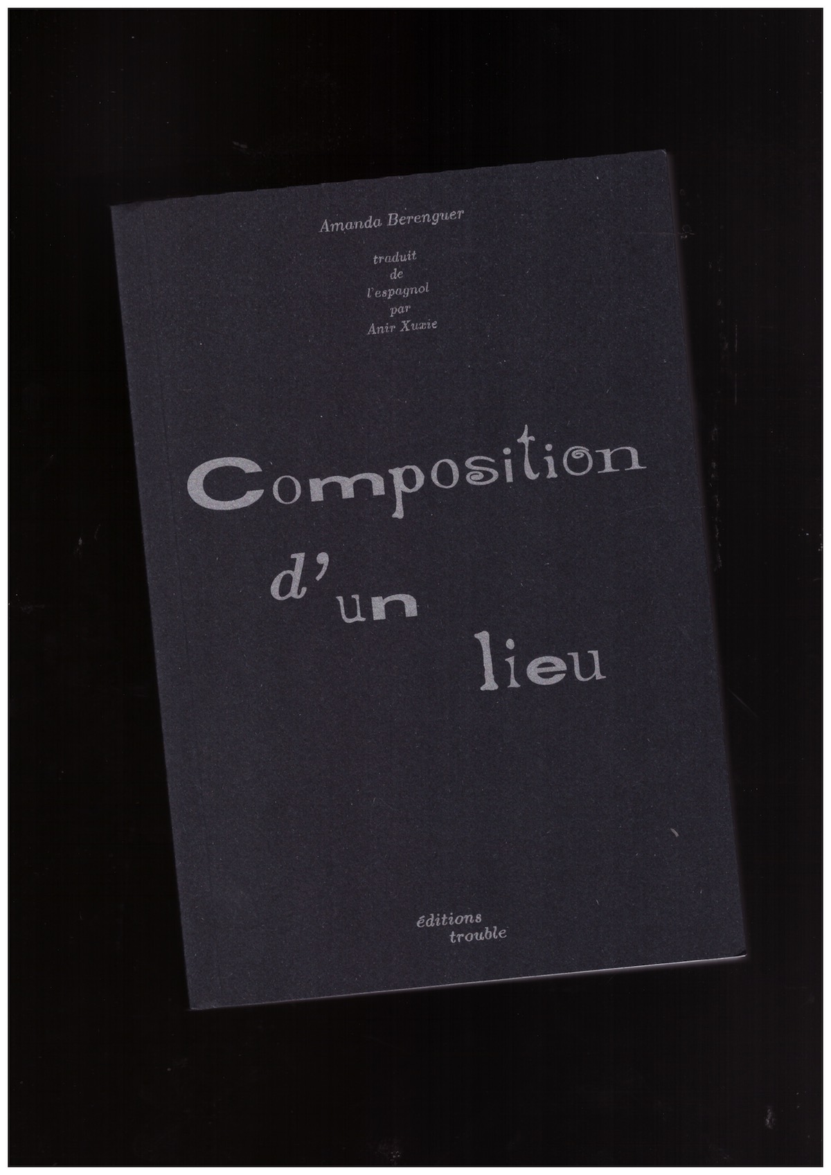 BERENGUER, Amanda - Composition d’un lieu