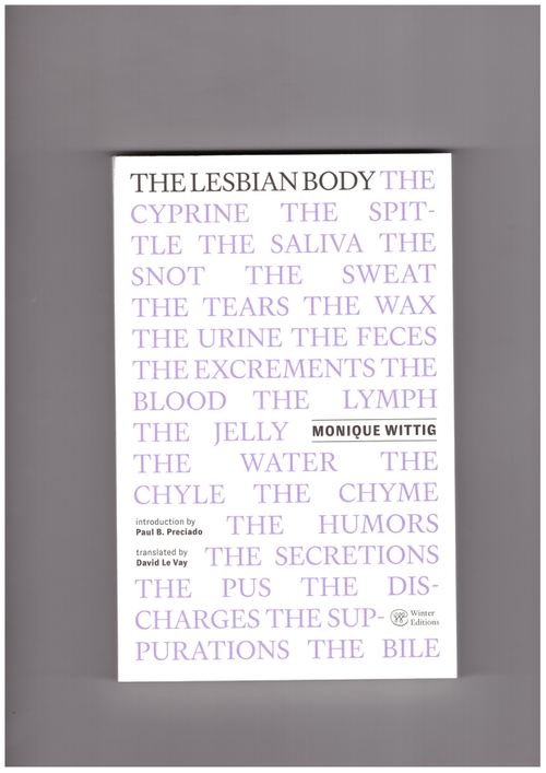 WITTIG, Monique - The Lesbian Body (Winter Editions)