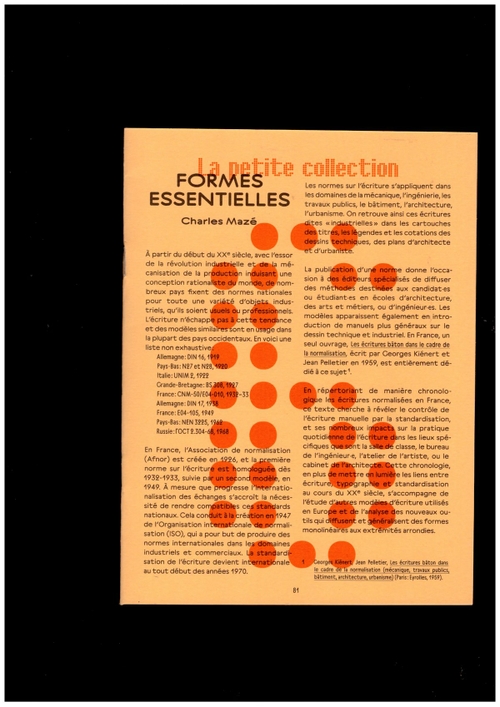 MAZÉ, Charles - La petite collection #6: Formes essentielles (Association Presse Offset)